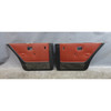 83-84 BMW E28 5-Series Rear Interior Door Card Panel Pair Cherry Red Leather OEM