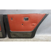 83-84 BMW E28 5-Series Rear Interior Door Card Panel Pair Cherry Red Leather OEM