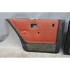 83-84 BMW E28 5-Series Rear Interior Door Card Panel Pair Cherry Red Leather OEM