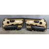 06-08 BMW E90 E91 3-Series 4Dr Front Int Door Panel Pair Terra Brown Leather OEM