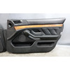 1997-2003 BMW E39 5-Series Front Int Door Card Panel Trim Pair Black Leather OEM