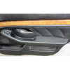 1997-2003 BMW E39 5-Series Front Int Door Card Panel Trim Pair Black Leather OEM