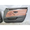 2011-2016 BMW F10 5-Series Front Door Trim Panel Pair Cinnamon Brown Leather OEM