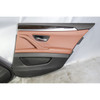 11-16 BMW F10 5-Series Rear Door Panel Trim Card Pair Cinnamon Brown Leather OEM