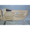 Damaged BMW Z3 Roadster Door Panel Trim Pair Sand Beige Leather 2001-2002 OEM