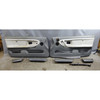 Damaged 98-99 BMW E36 2dr Front Interior Door Panels Stitched Grey Leather OEM