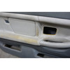 Damaged 98-99 BMW E36 2dr Front Interior Door Panels Stitched Grey Leather OEM