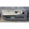 Damaged 98-99 BMW E36 2dr Front Interior Door Panels Stitched Grey Leather OEM