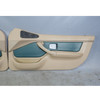 96-99 BMW Z3 Roadster Door Panels Pair Moss Green Leather Interior Trim OEM
