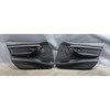 12-19 BMW F30 3-Series Front Interior Door Panels Black Leather Oyster Accent OE