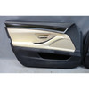 11-16 BMW F10 5-Series Front Door Card Trim Panels Ivory White Napa Leather OEM