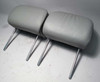 BMW E46 3-Series Convertible Rear Headrest Pair Grey Leather 2000-2006 USED OEM
