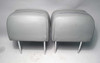 BMW E46 3-Series Convertible Rear Headrest Pair Grey Leather 2000-2006 USED OEM
