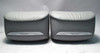 BMW E46 3-Series Convertible Rear Headrest Pair Grey Leather 2000-2006 USED OEM