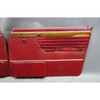 1972-1976 BMW E3 3.0 Sedan Front Door Card Trim Panel Pair Red OEM