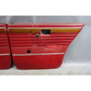 69-74 BMW E3 3.0 Sedan Rear Interior Door Card Trim Panel Pair Red OEM