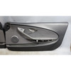 04-05 BMW E63 E64 6-Series Front Interior Door Panel Pair Grey Black Leather OEM