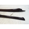 BMW E70 E71 X5 X6 Front Center Console Wood Trim Strip Pair Dark Bamboo 07-14 OE