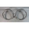 67-73 BMW 114 2002 1602 Rear Tail Light Chrome Trim Ring Pair OEM