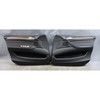 2009-2013 BMW E70 X5 Front Interior Door Card Trim Panel Pair Black Leather OEM