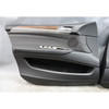 2009-2013 BMW E70 X5 Front Interior Door Card Trim Panel Pair Black Leather OEM
