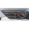 1997-2003 BMW E39 5-Series Front Int Door Card Panel Trim Pair Black Leather OEM