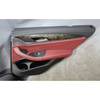 19-25 BMW G02 X4 Rear Interior Door Card Panels Tacora Red Leather Pair OEM