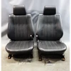 1986-1991 BMW E30 Sedan Basic Front Seat Pair Black Vinyl OEM