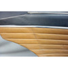 Damaged 67-74 BMW 2002 Coupe Rear Interior Lateral Trim Panel Black Brown Vinyl