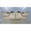 1991-1994 BMW E34 Front Interior Door Panel Trim Skin Pair Parchment Beige OEM