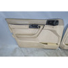 1991-1994 BMW E34 Front Interior Door Panel Trim Skin Pair Parchment Beige OEM
