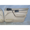 1991-1994 BMW E34 Front Interior Door Panel Trim Skin Pair Parchment Beige OEM