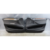 09-13 BMW E70 X5 Front Interior Door Card Trim Panel Pair Black Leather OEM