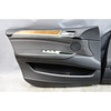09-13 BMW E70 X5 Front Interior Door Card Trim Panel Pair Black Leather OEM