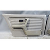 88-91 BMW E30 Sedan Front Interior Door Panel Pair Grey Silver Vinyl OEM