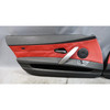 04-08 BMW E85 Z4 E86 Interior Door Card Panel Trim Pair Black Red Leather OEM