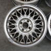 84-91 BMW E30 3-Series 15" Style 5 BBS Basket-Weave Alloy Wheel Rim Set OEM