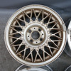 84-91 BMW E30 3-Series 15" Style 5 BBS Basket-Weave Alloy Wheel Rim Set OEM