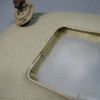 1991-1995 BMW E34 Factory Sun Visor Pair Parchment Beige Vinyl OEM *Damaged*