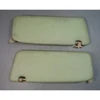 1991-1995 BMW E34 Factory Sun Visor Pair Parchment Beige Vinyl OEM *Damaged*