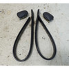 Damaged BMW E3 2002 E24 B-Pillar Black Grab Strap Handle Pair OEM 1968-1988