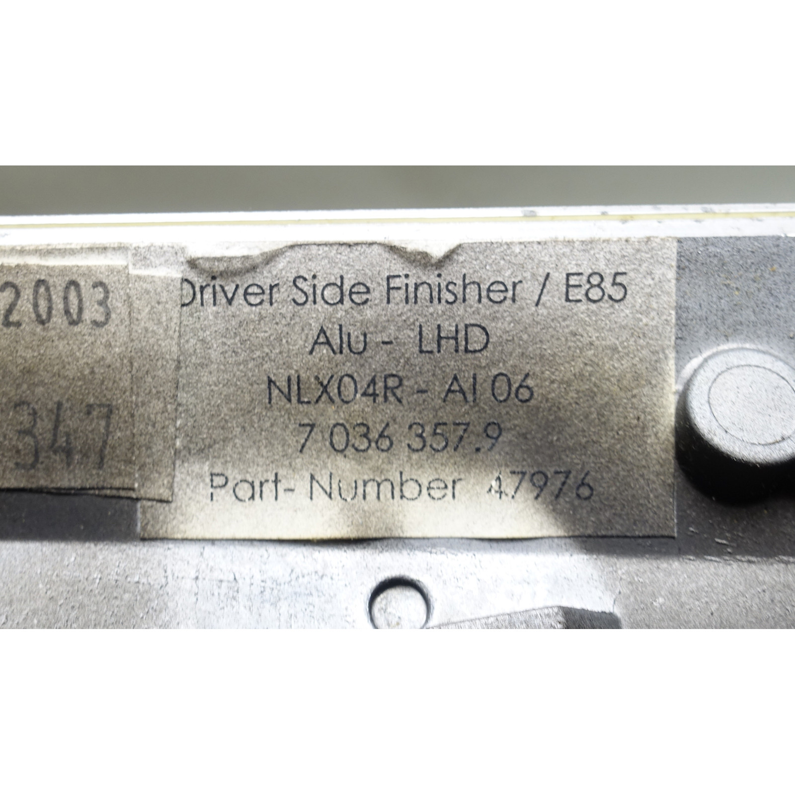 03-06 BMW E85 E86 Z4 Factory Front Dashboard Trim Covers Brushed