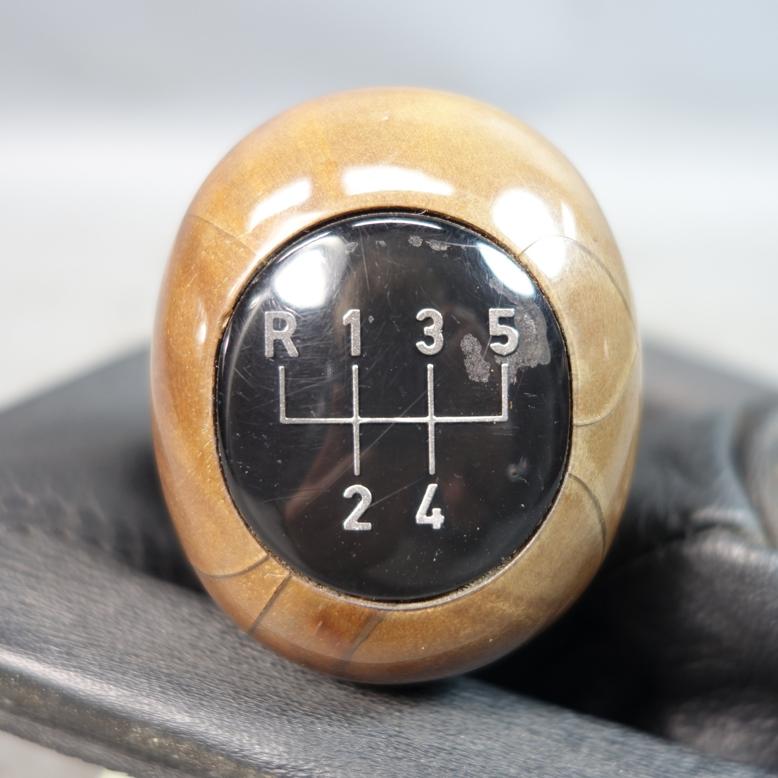 92-99 BMW E36 3-Series Walnut Wood Shift Knob and Black Leather
