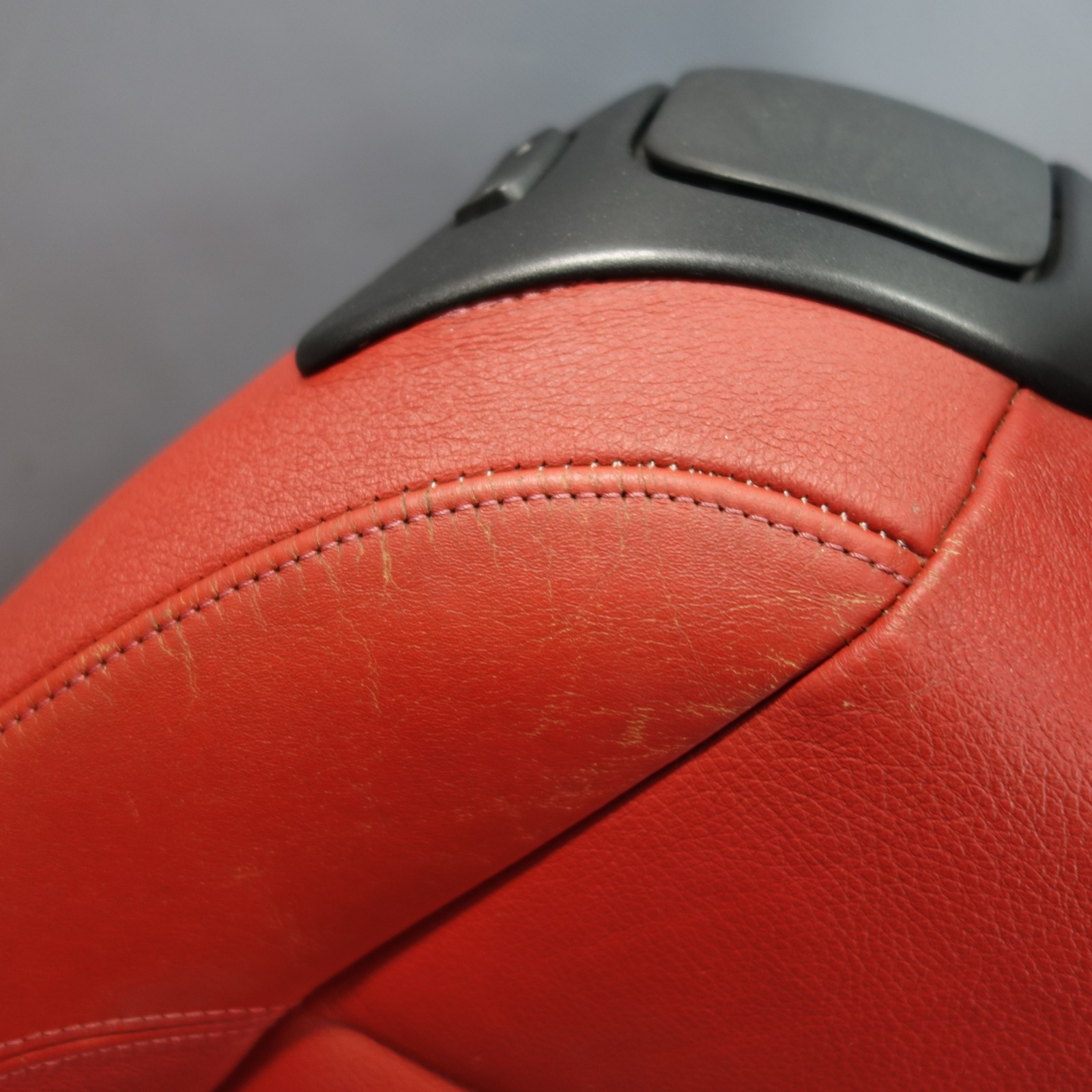 09-13 BMW E88 1-Series Factory Front Seat Pair Coral Red Leather
