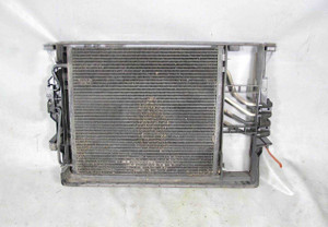 BMW E38 7-Series Early Air Conditioning Condenser w Steering Trans Cooler Frame