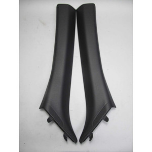 2007-2013 BMW E93 3-Series Convertible Cabrio A- Pillar Column Cover Pair Black
