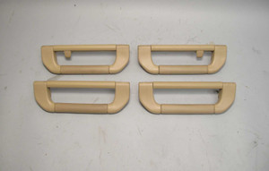 1995-2001 BMW E38 7-Series Headliner Roof Ceiling Handle Set Beige Leather OEM