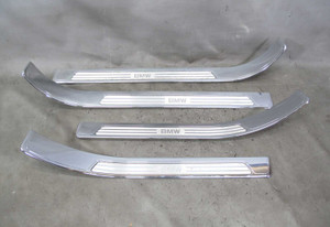 BMW E38 7-Series Chrome Entrance Door Sill Cover Set of 4 Chrome Line 98-01 OEM - 21594