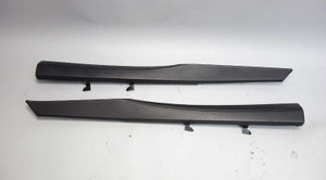 2009-2015 BMW F01 7-Series F02 Center Console Side Trim Strips Black Leather OEM - 26180