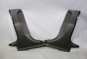 2009-2015 BMW F01 7-Series F02 B- Pillar Column Lower Cover Trim Pair Black OEM